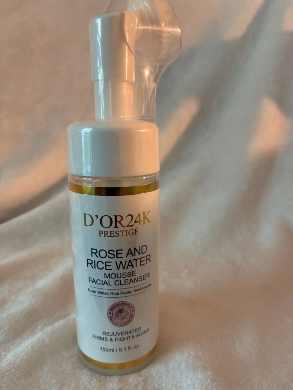 D’OR24K Rose and Rice Water Mousse Facial Cleanser
